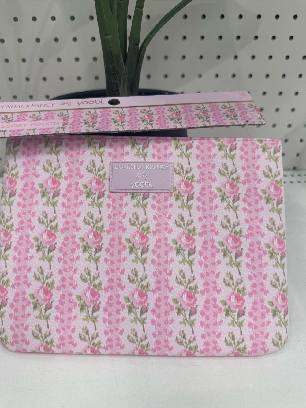 LoveShackFancy x Yoobi Pink Floral Accessory/Cosmetics Pouch
